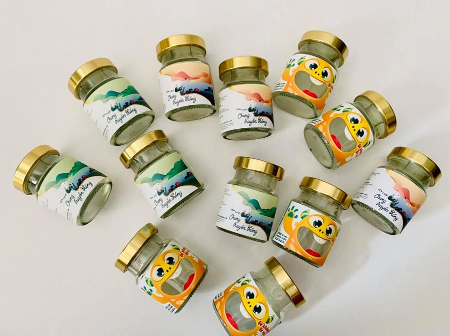 Yến dung tích 80ml thương hiệu Nàng Yến Yến lọ thủy tinh dung tích 80ml thương hiệu Nàng Yến