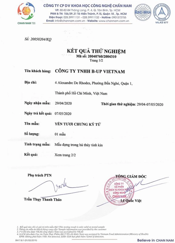 An toàn vi sinh cho Yến chưng kỷ tử An toàn vi sinh cho Yến chưng kỷ tử